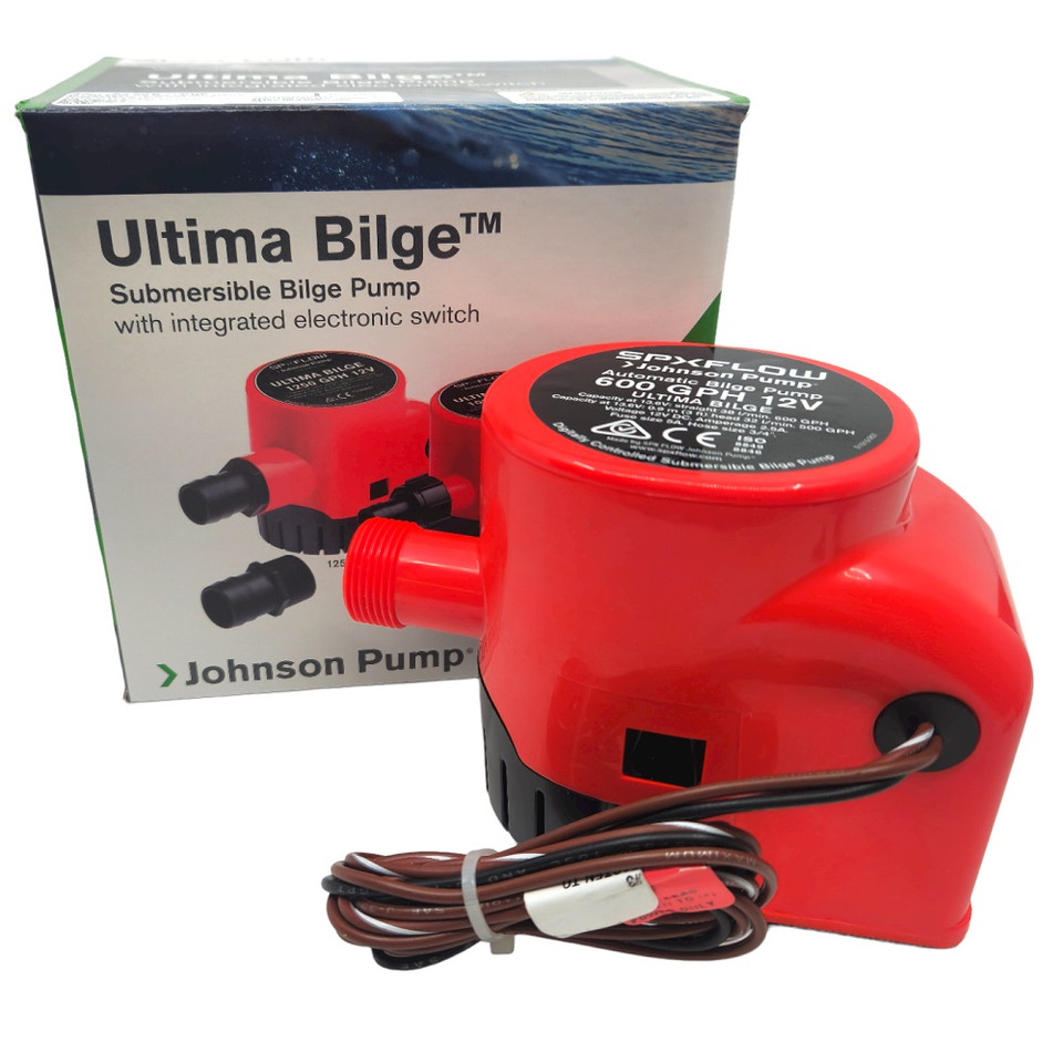 EJ-184080 JOHNSON PUMP BILGE ULTIMA AUTO 600 US GPH 12V 32-47258-008