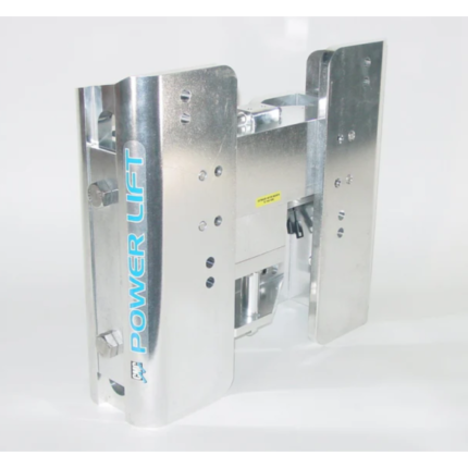 New Heavy Duty Power Lift Hydraulic Jack Plate for400 HP and Smaller Motors. The PL-65HD Heavy Duty Power Lift Hydraulic Jack Plate is made of 6061 T6 aluminum alloy extrusions and fastened with stainless steel fasteners for maximum strength and durability. The structure incorporates a roller design providing less friction, longer wear, less maintenance and virtually eliminates any chance of binding. This design also carries the same load whether the unit is all of the way up or down. On other brand jack plates with a slide rail design, the higher the motor is raised the less strength it has.