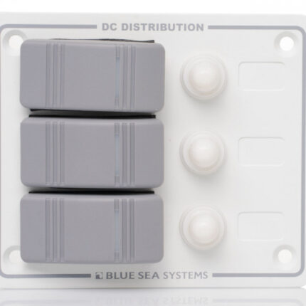 BLUE SEA Waterproof Contura Switchboard, 3-Section / white