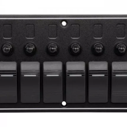 BLUE SEA Waterproof Contura Switchboard, 6-Section / black