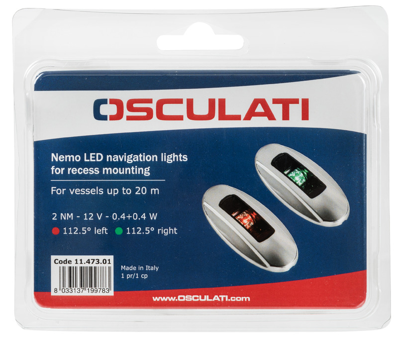 Osculati Nemo LED navigation lights for recess mounting - Image 3