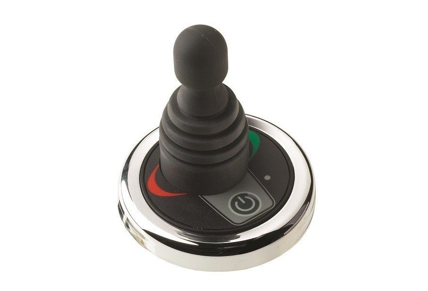 9ad3de29ba245f1e011d25a015985373c4295a1807e6ca5ece12859d4cdd44f0 Vetus Thruster panel BPJRC (round chromed plastic bezel) with joystick &power switch for retractable bow thruster 12/24V - Image 1
