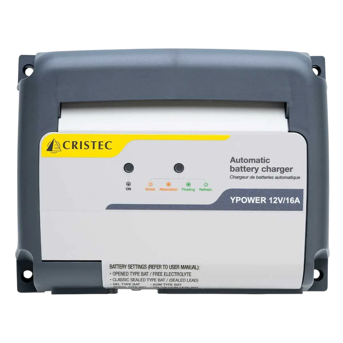 ypower-12v-battery-charger CRISTEC BATTERY CHARGER - YPOWER 12V-16A - Image 1